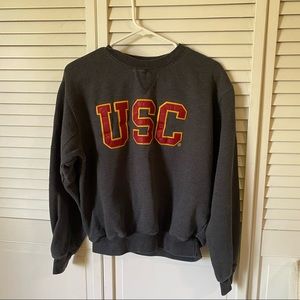 Heritage USC crewneck in dark grey, size small